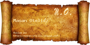 Masan Otelló névjegykártya